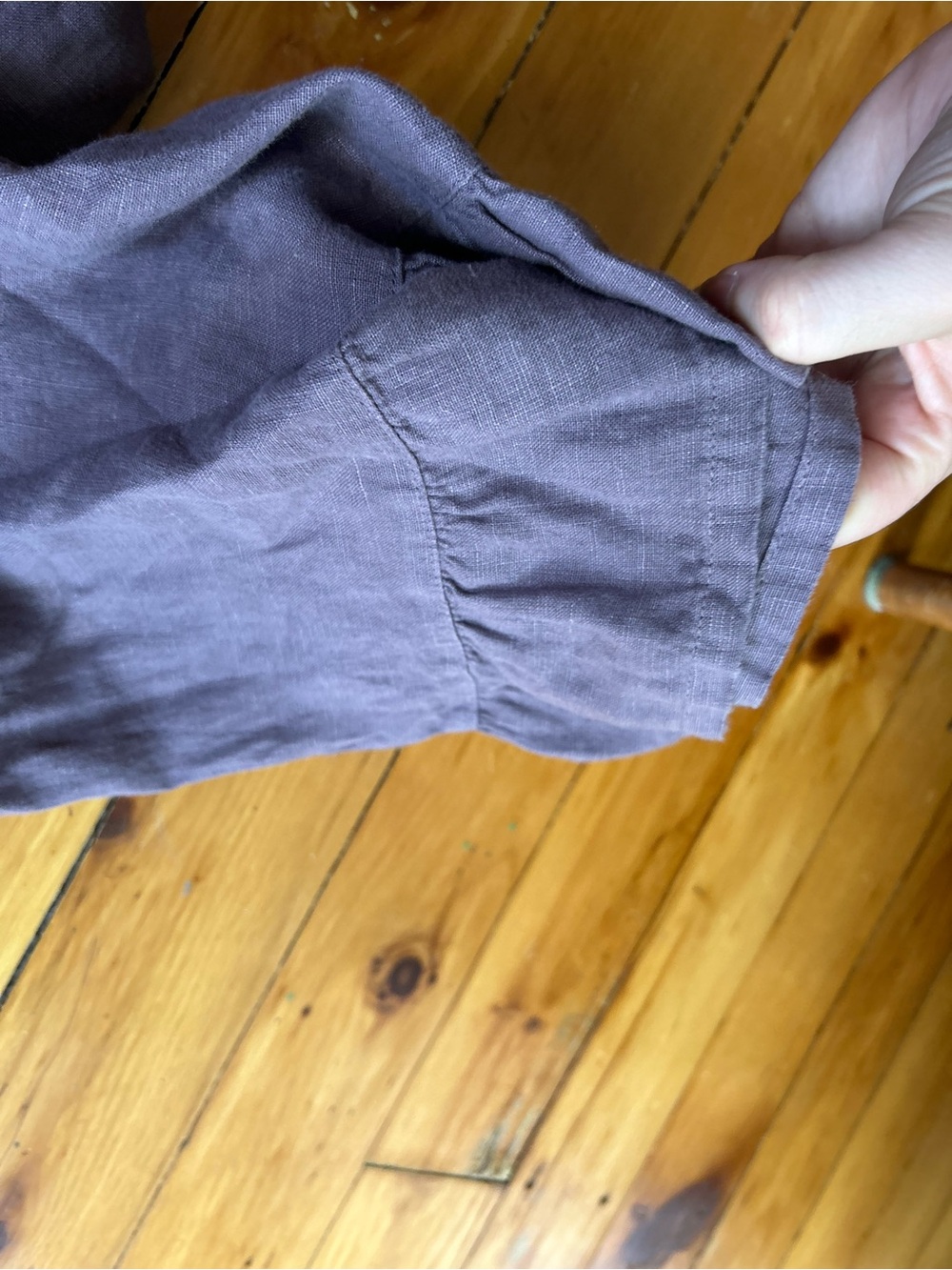 Bryn Walker Linen Layla tunic medium purple - Picture 7 of 9